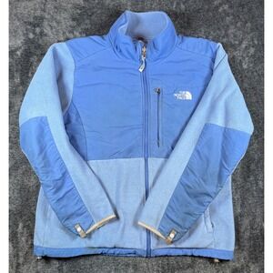 The North Face Denali Polartec Fleece Jacket Womens XL Blue Full Zip Outdoors